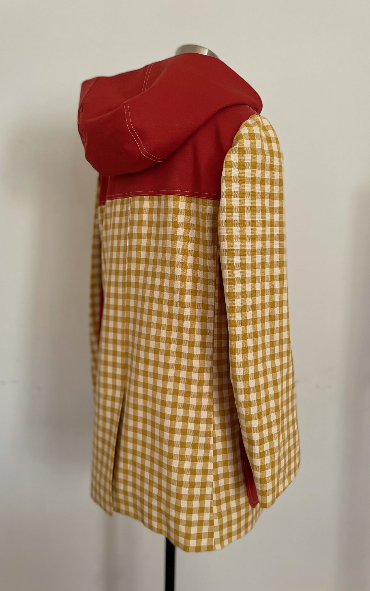 Yellow Check Duffle Jacket