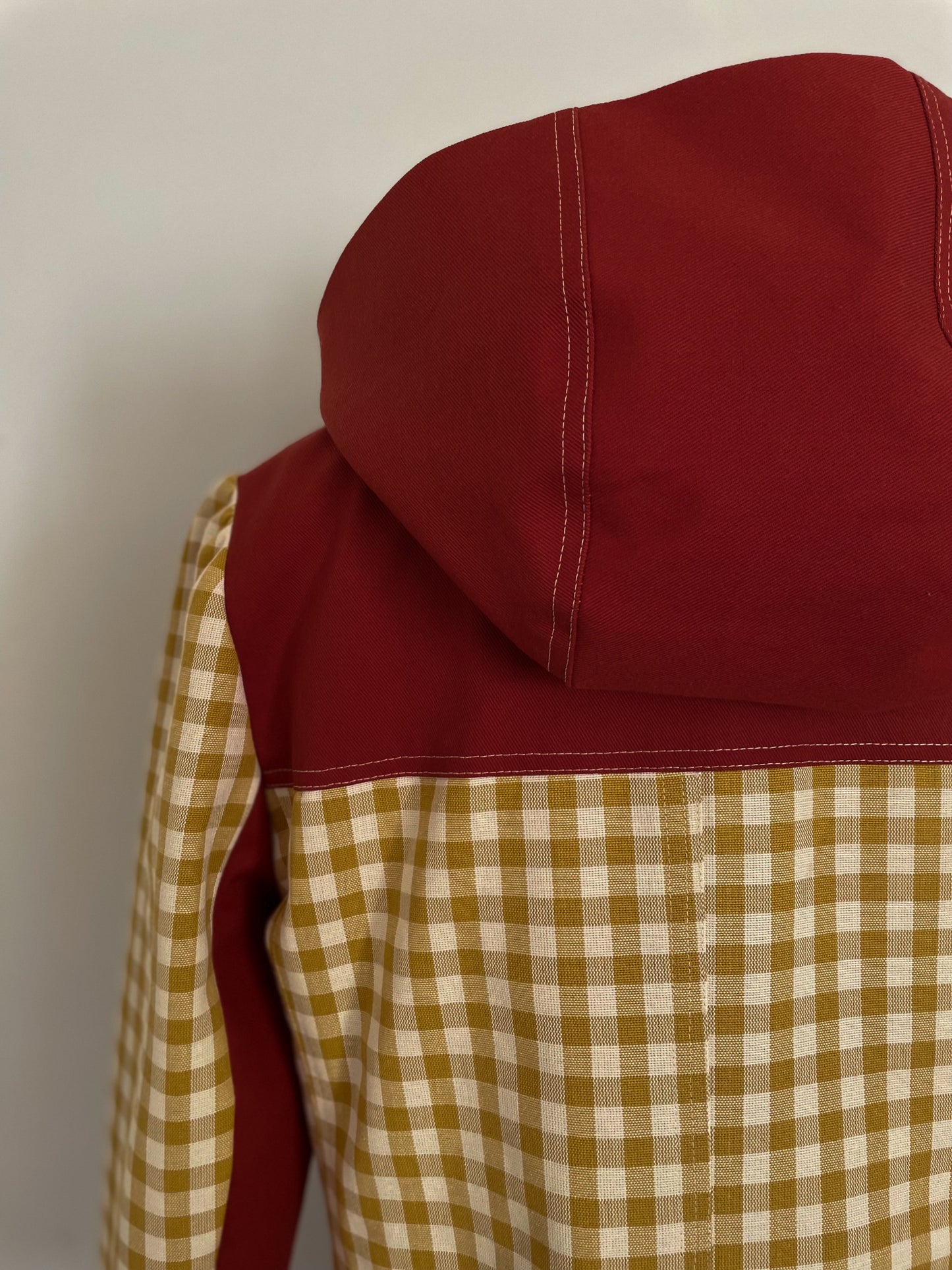 Yellow Check Duffle Jacket