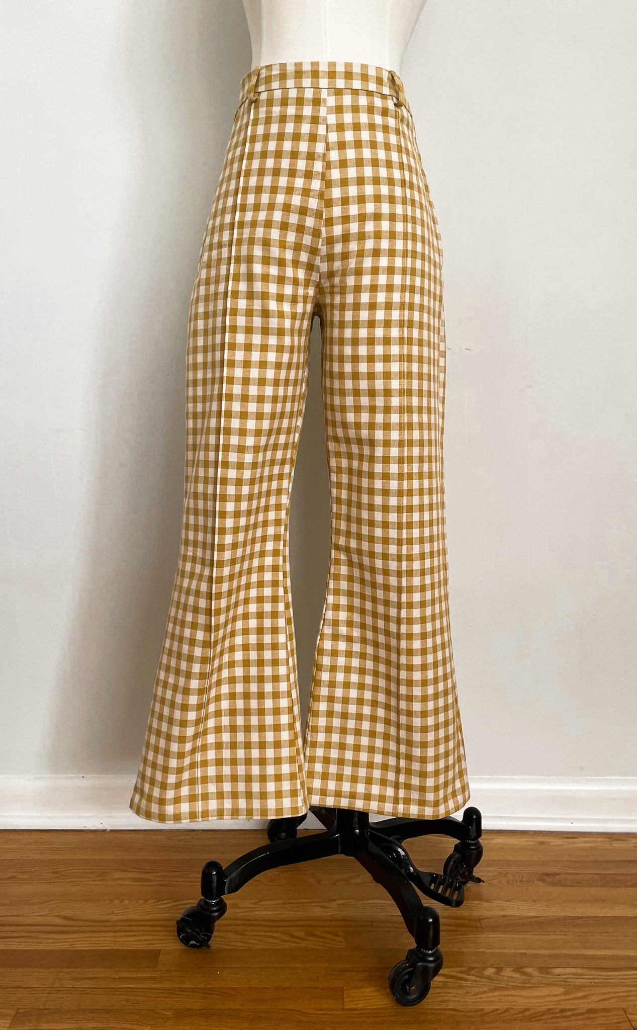 Yellow and Ivory Check Trouser