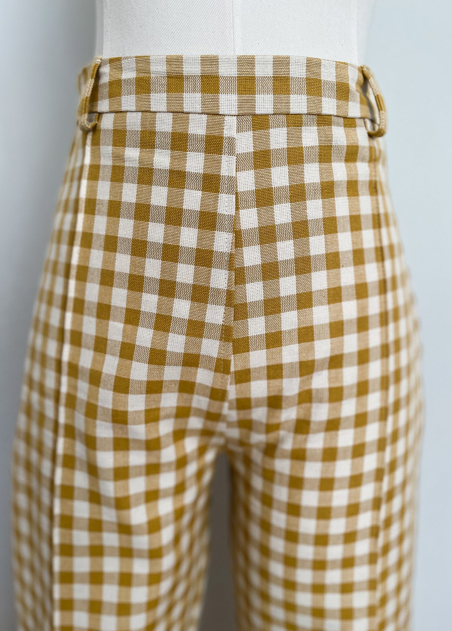 Yellow and Ivory Check Trouser