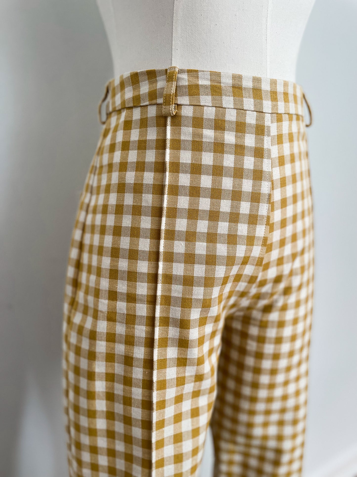 Yellow and Ivory Check Trouser