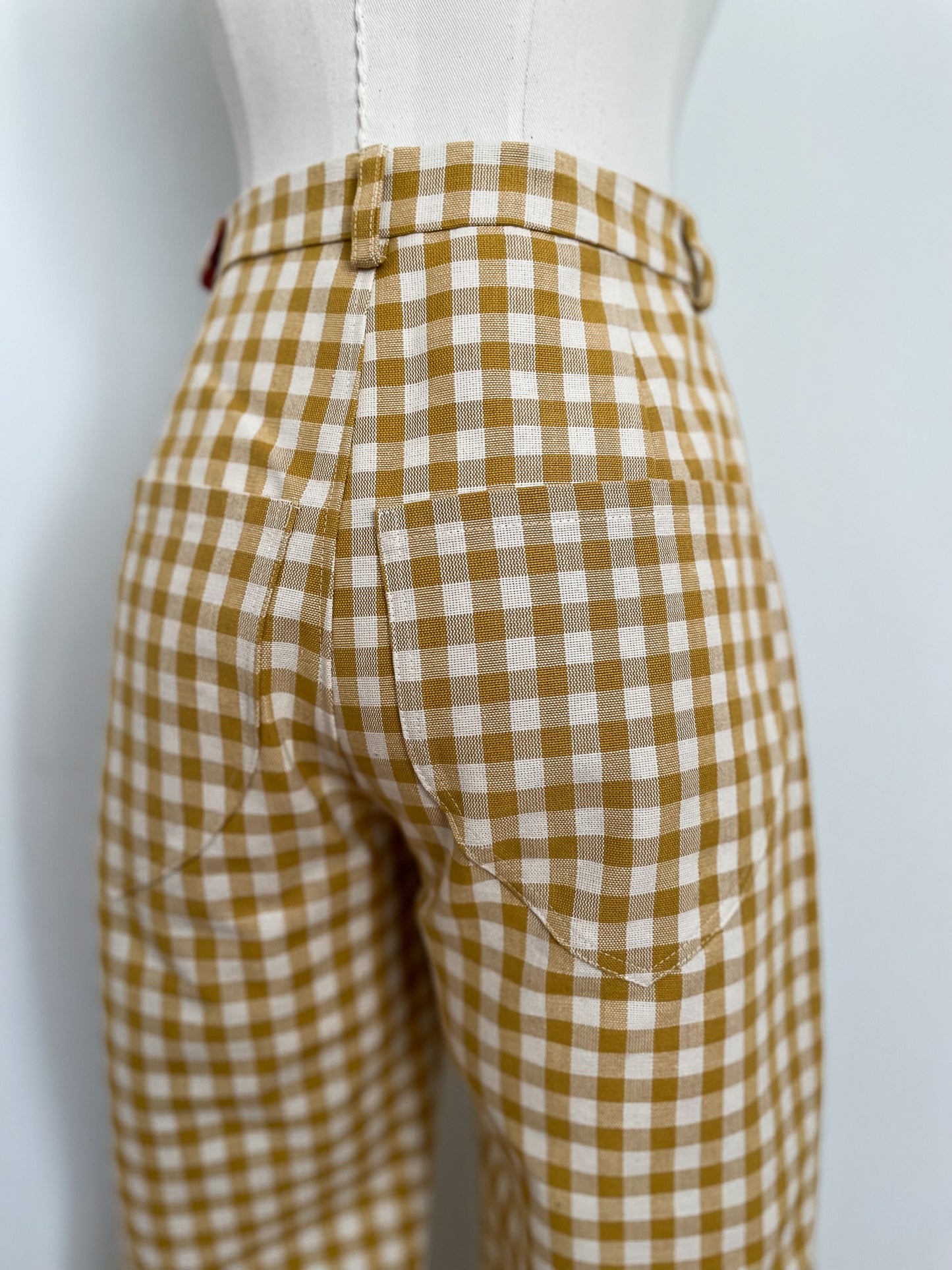 Yellow and Ivory Check Trouser