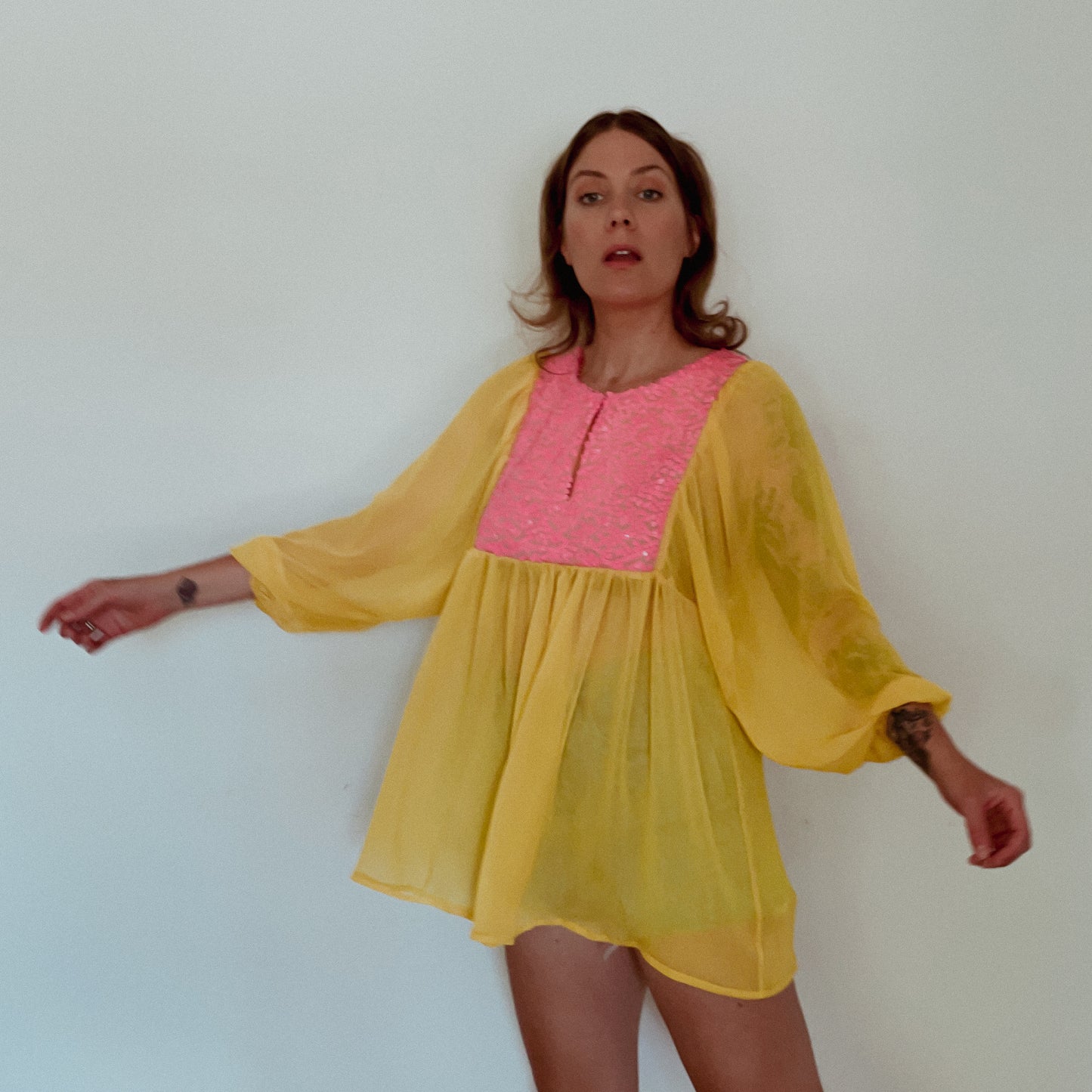 Pink & Yellow Dazzle Dolly Tunic