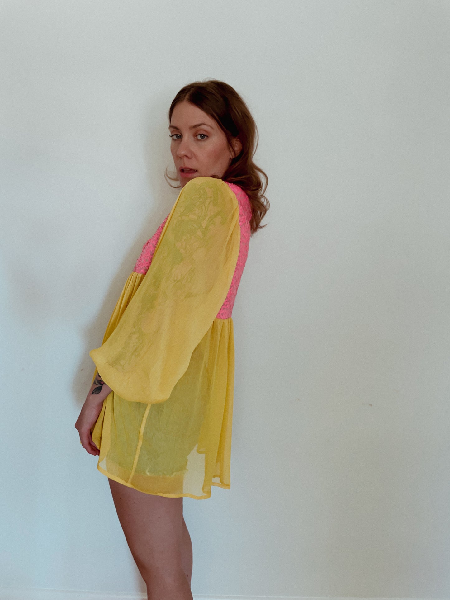 Pink & Yellow Dazzle Dolly Tunic