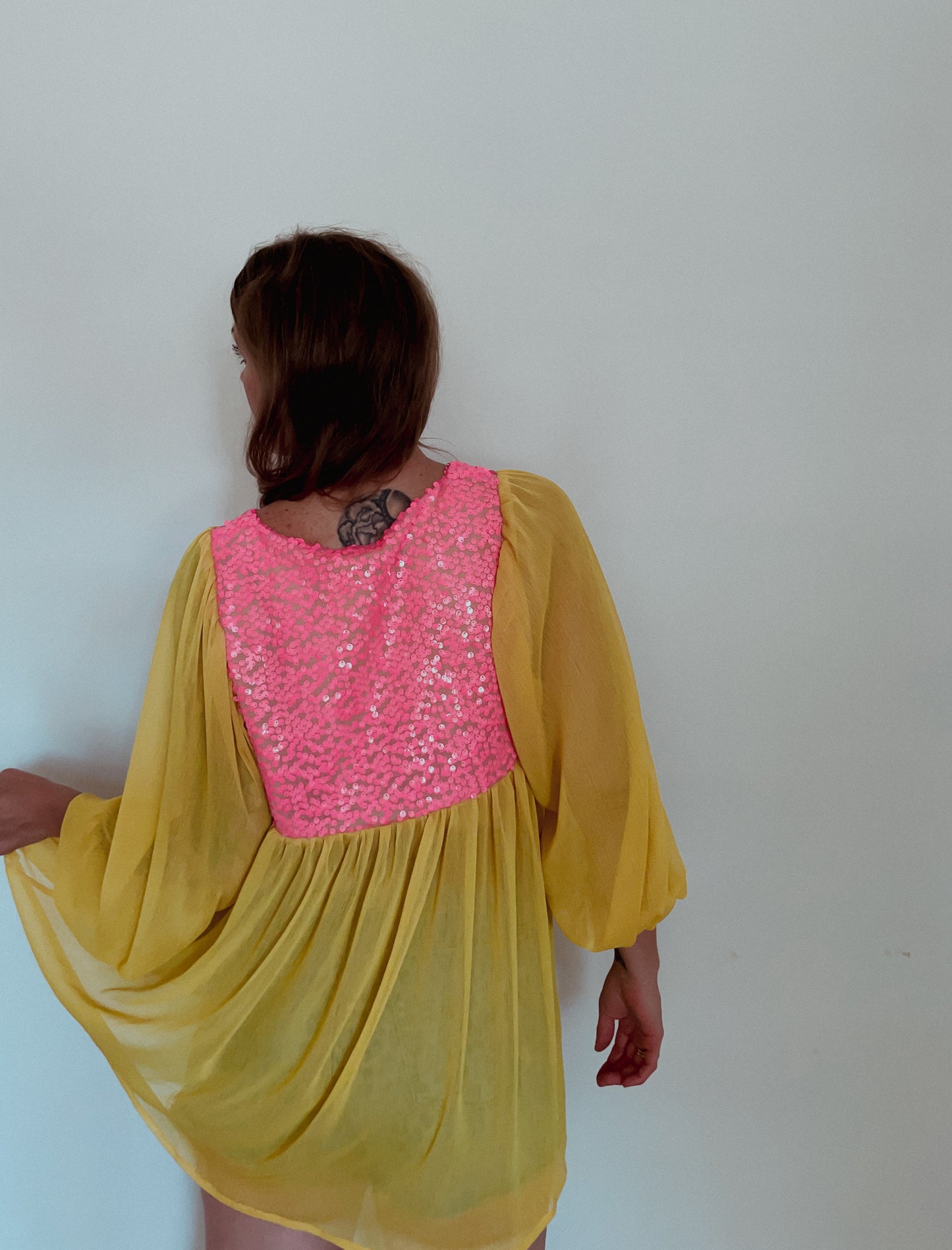 Pink & Yellow Dazzle Dolly Tunic