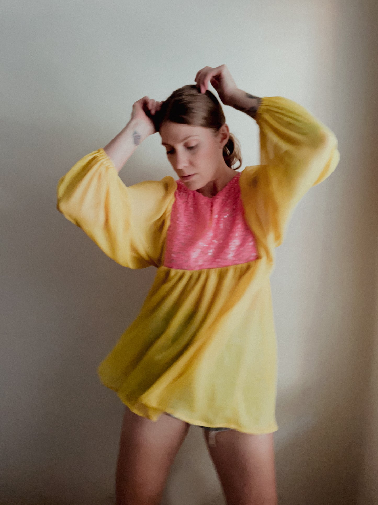 Pink & Yellow Dazzle Dolly Tunic