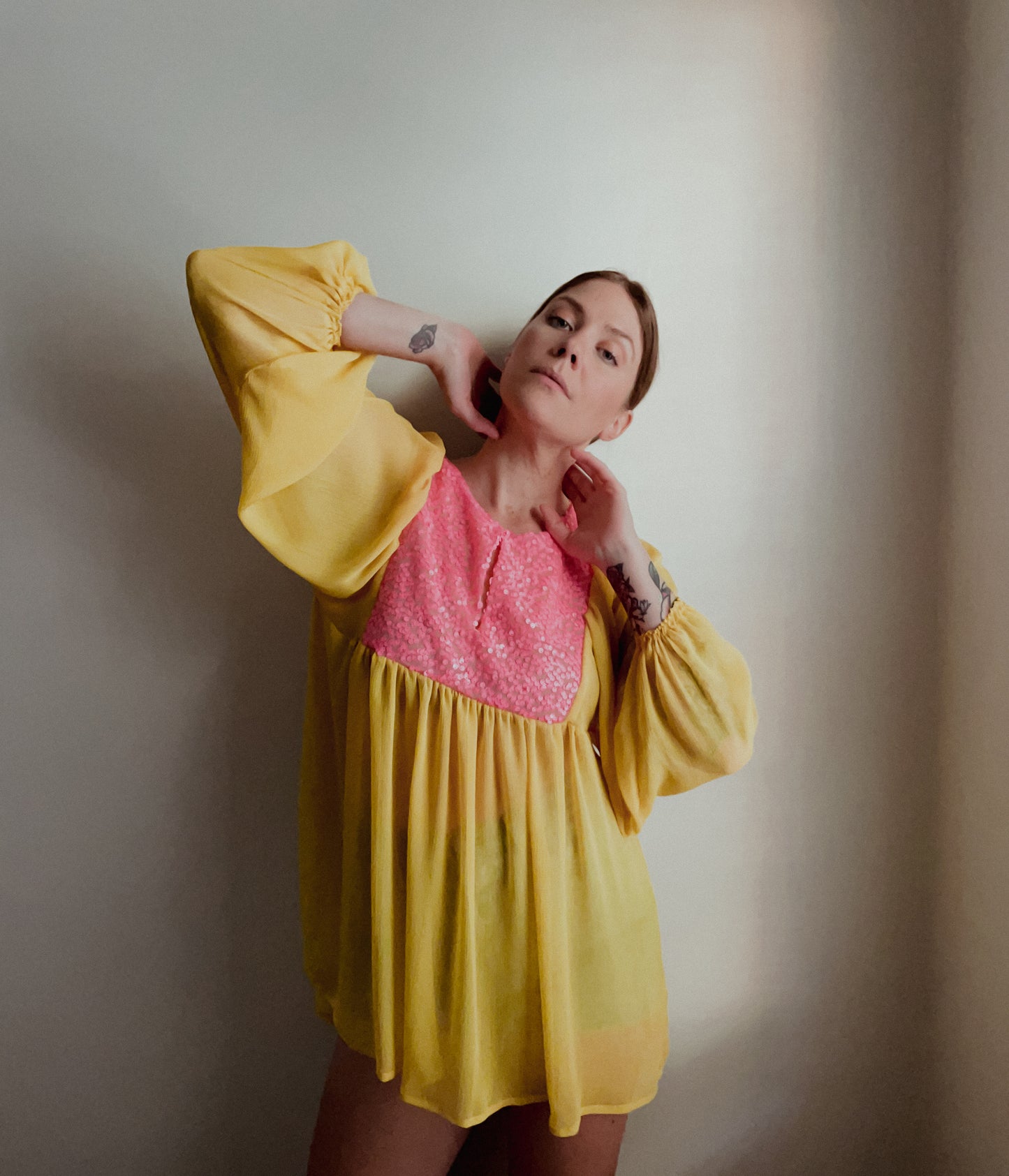 Pink & Yellow Dazzle Dolly Tunic